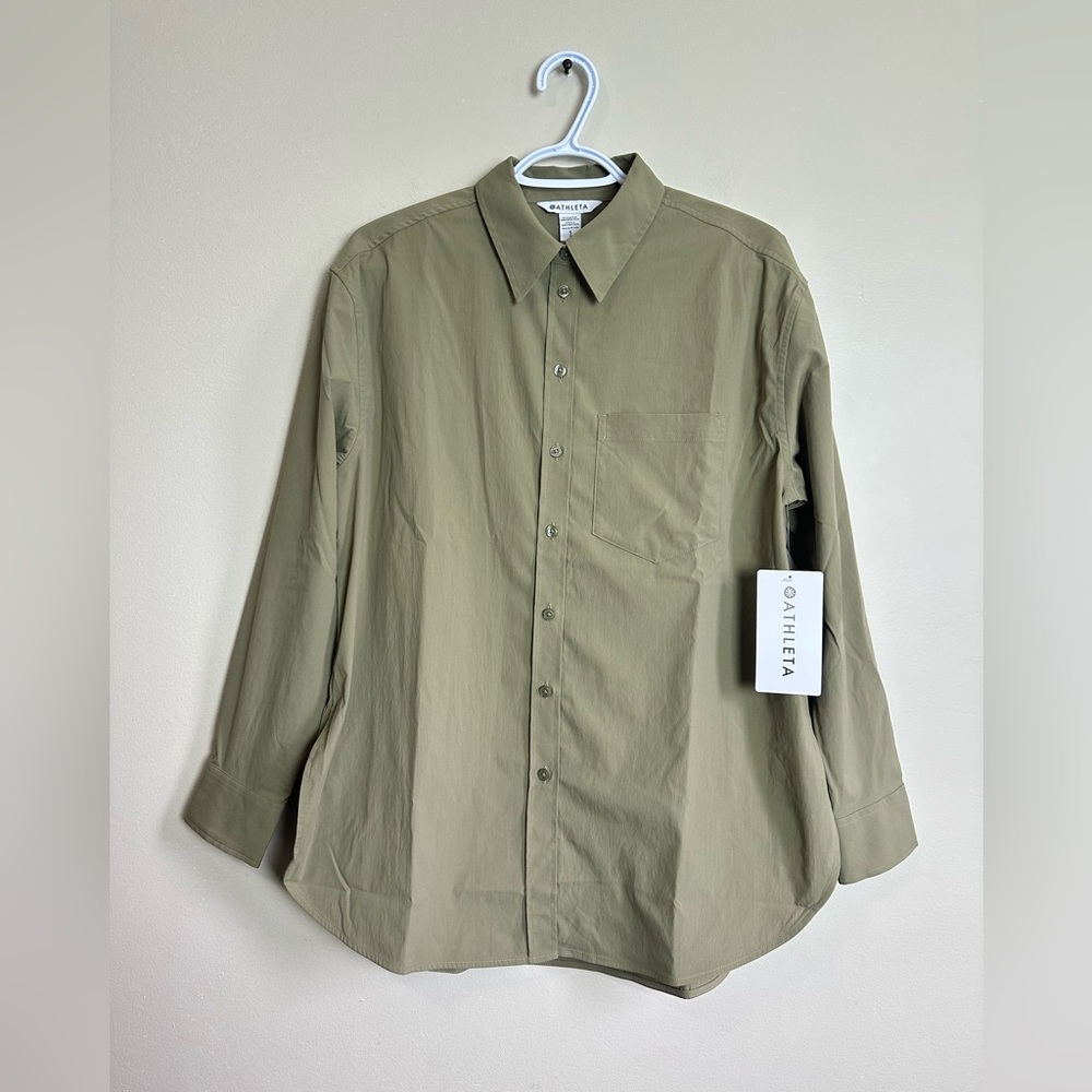 Athleta Size S Khaki Long Sleeve Shirt